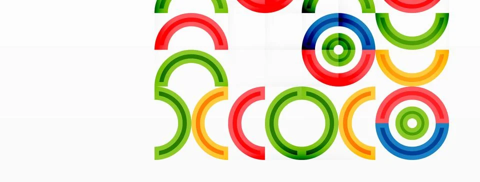 Circles are arranged in a grid pattern abstract background and feature a range Stock Illustration