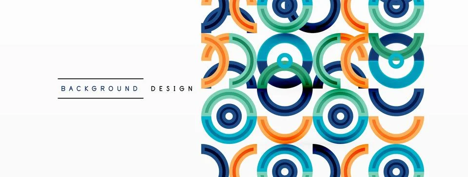 Circles are arranged in a grid pattern abstract background and feature a range Stock Illustration