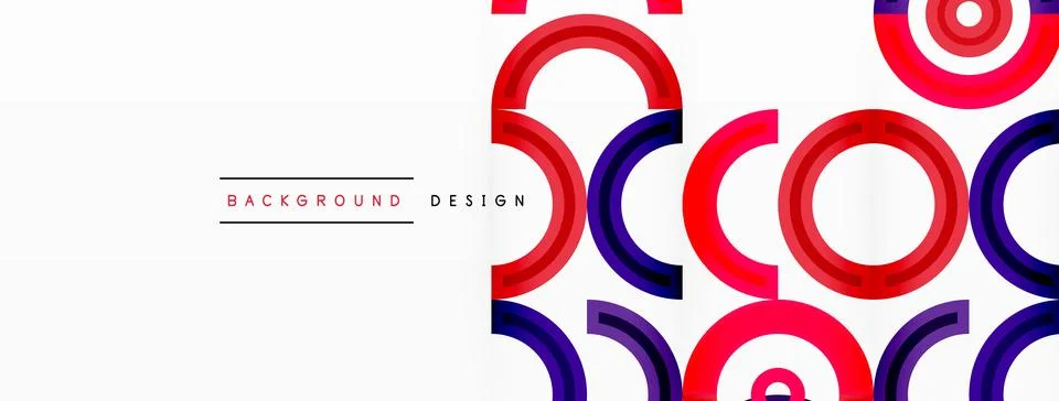 Circles are arranged in a grid pattern abstract background and feature a range Illustrazione stock