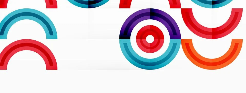 Circles are arranged in a grid pattern abstract background and feature a range Stock Illustration