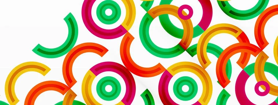 Circles are arranged in a grid pattern abstract background and feature a range Stock Illustration