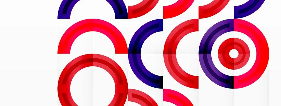 Circles are arranged in a grid pattern abstract background and feature a range Stock Illustration