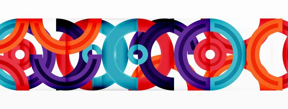 Circles are arranged in a grid pattern abstract background and feature a range Stock Illustration