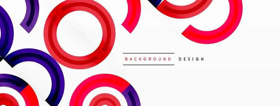 Circles are arranged in a grid pattern abstract background and feature a range Illustrazione stock