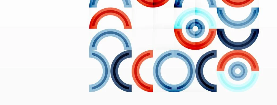 Circles are arranged in a grid pattern abstract background and feature a range Stock Illustration