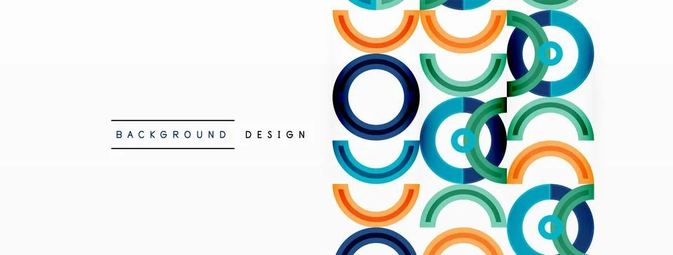 Circles are arranged in a grid pattern abstract background and feature a range Stock Illustration