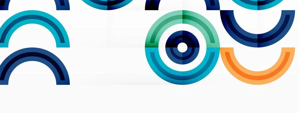 Circles are arranged in a grid pattern abstract background and feature a range Stock Illustration