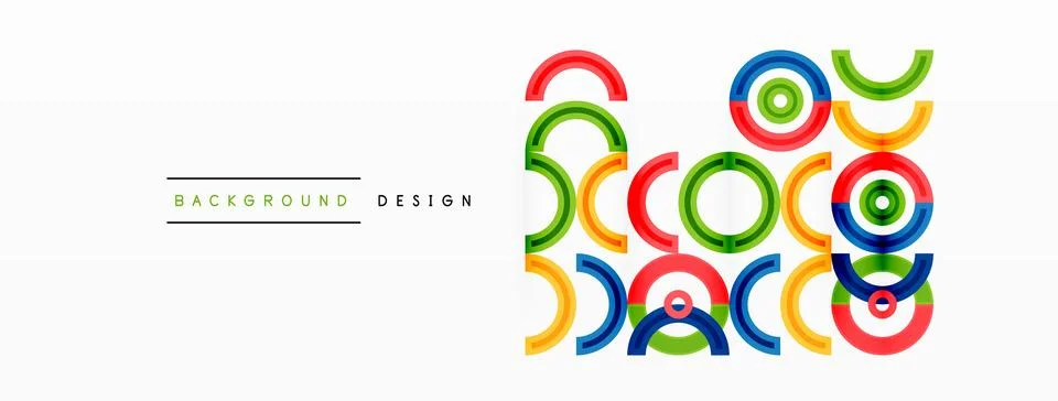 Circles are arranged in a grid pattern abstract background and feature a range Stock Illustration