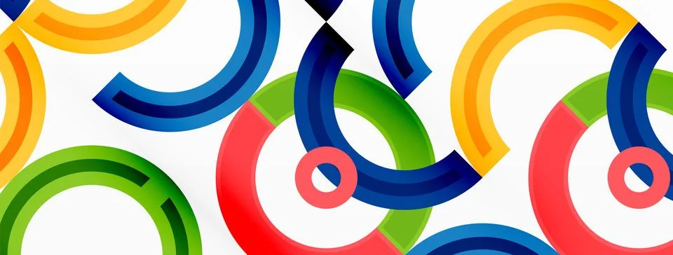 Circles are arranged in a grid pattern abstract background and feature a range Stock Illustration