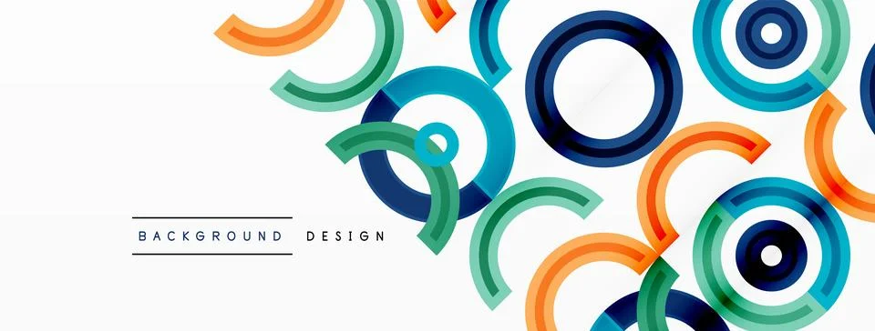 Circles are arranged in a grid pattern abstract background and feature a range Stock Illustration