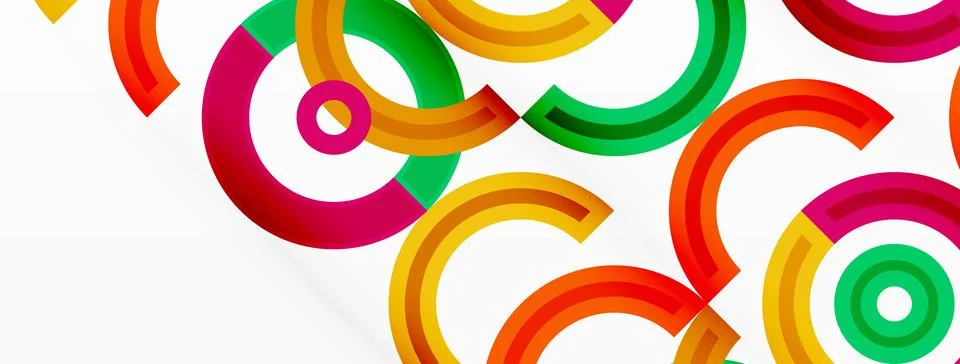 Circles are arranged in a grid pattern abstract background and feature a range Illustrazione stock