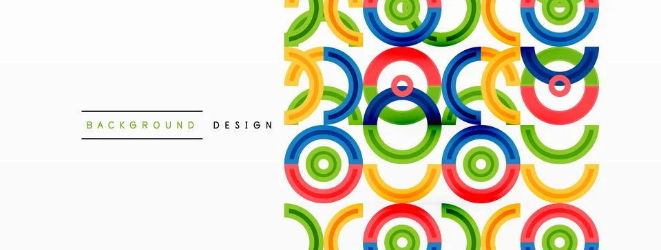 Circles are arranged in a grid pattern abstract background and feature a range Stock Illustration