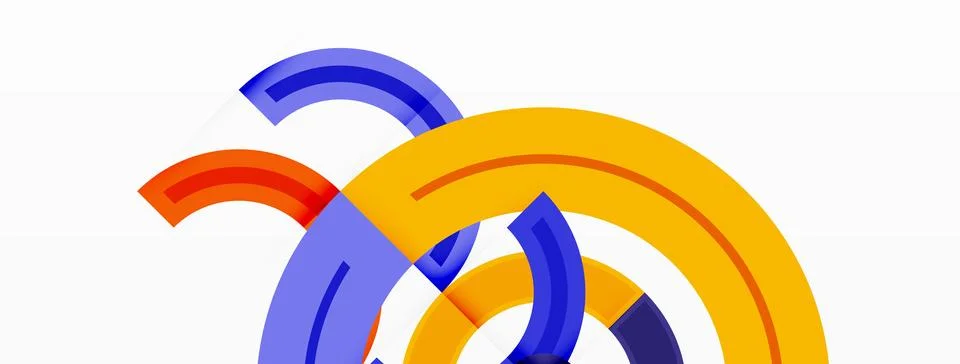 Circles are arranged in a grid pattern abstract background and feature a range Illustrazione stock