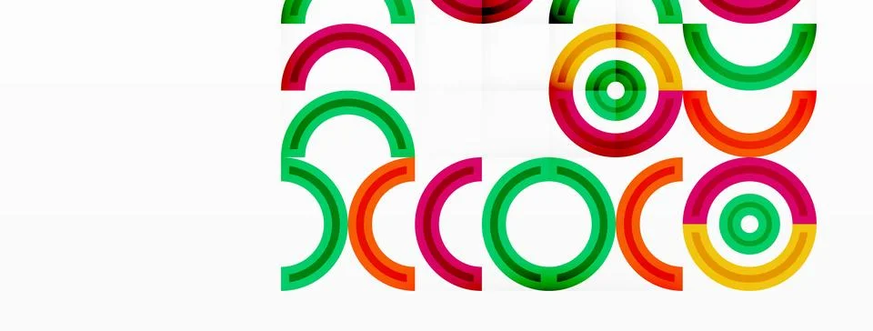 Circles are arranged in a grid pattern abstract background and feature a range Stock Illustration