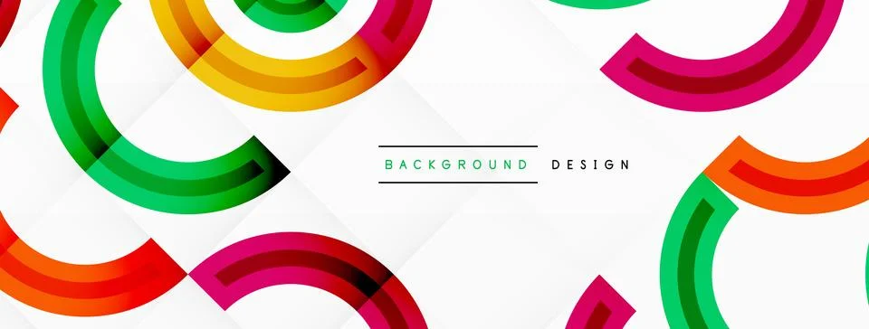 Circles are arranged in a grid pattern abstract background and feature a range Illustrazione stock