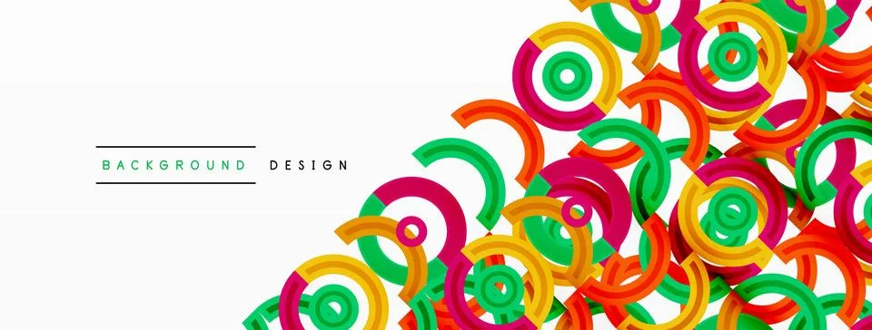 Circles are arranged in a grid pattern abstract background and feature a range Stock Illustration