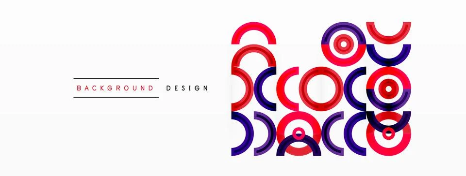 Circles are arranged in a grid pattern abstract background and feature a range Stock Illustration