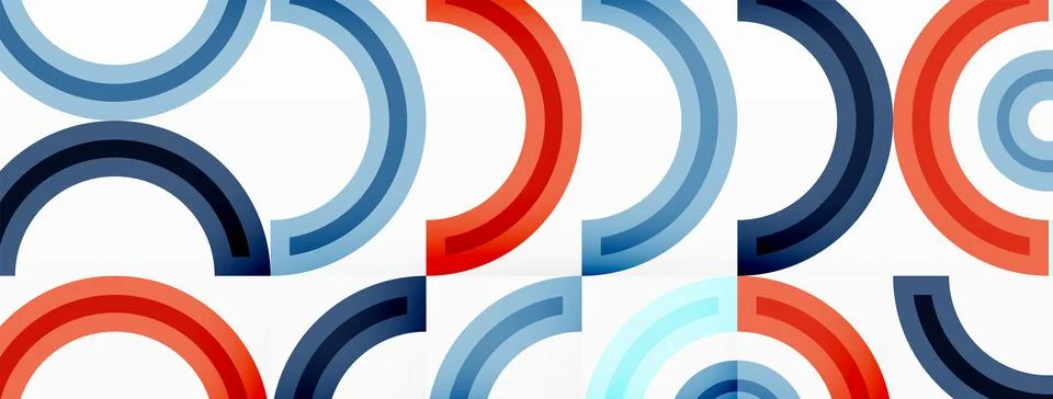 Circles are arranged in a grid pattern abstract background and feature a range 库存插图