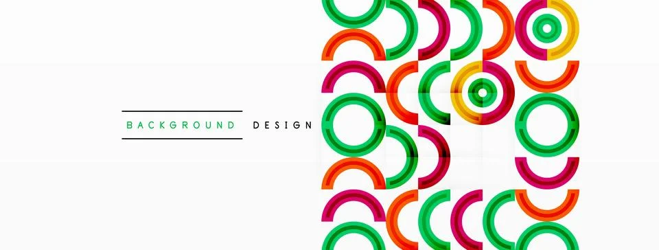 Circles are arranged in a grid pattern abstract background and feature a range Stock Illustration