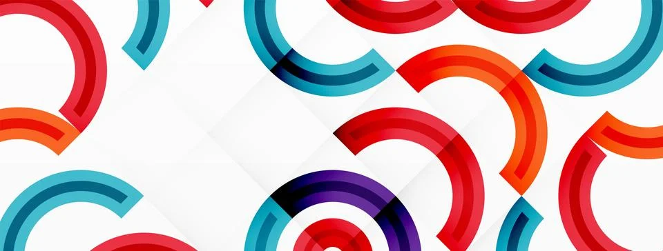 Circles are arranged in a grid pattern abstract background and feature a range 库存插图