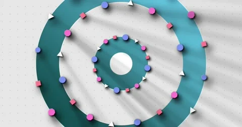 Circles Array Animation shapes background Видео 189142570