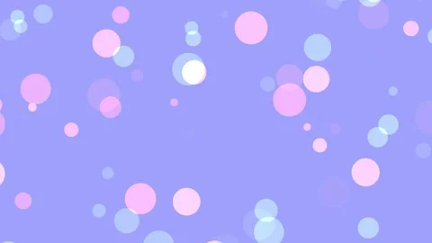 Circles Background with Floating Pink and Blue Bokeh Dots on Light Purple Видео 334959176