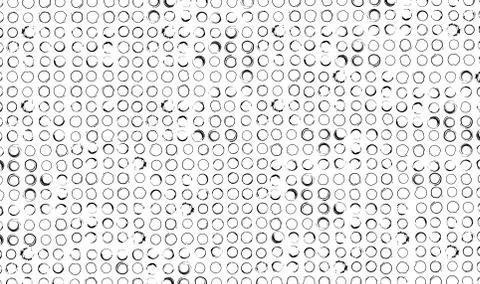 Circles background. Processed ink black brushes for creating closed frames of Illustrazione stock