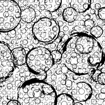 Circles background. Processed ink with white brushes to create closed frames of Stock-Illustration
