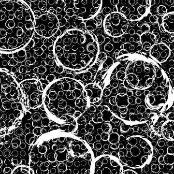 Circles background. Processed ink with white brushes to create closed frames of Illustrazione stock