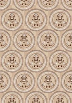 Circles on a beige background of the cells. Stock Illustration