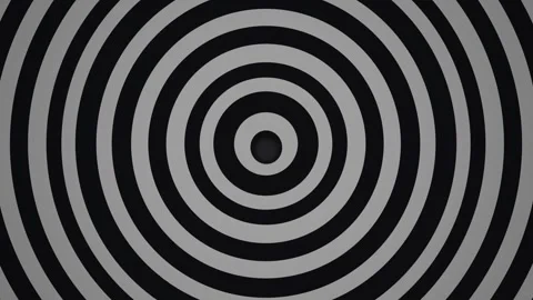 Circles in black and white create a pattern of concentric Stock Footage 339527158