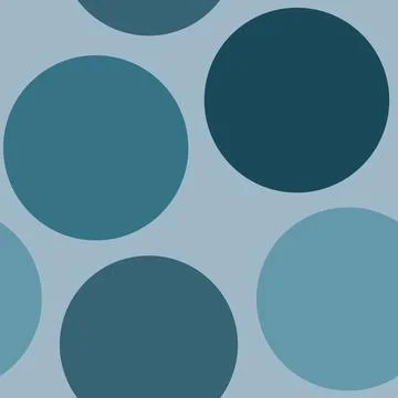 Circles in Blue. Seamless Pattern. Stock Illustration