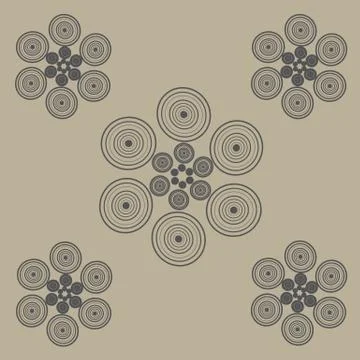Circles on brown Stock Illustration