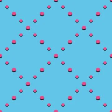 Circles bubbles pattern with shadow on blue background. The template is suitable Illustrazione stock