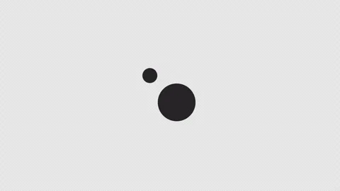Circles changing sizes loading animation black and white Stock Footage 300299557