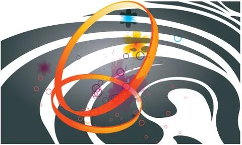 Circles on colored abstract background Stock Illustration