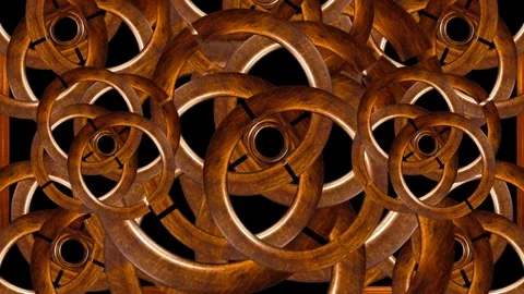 Circles composition 2d looped animated video Stock Footage 303357150