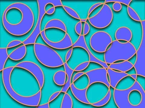Circles Cut-out Blue Stock Illustration