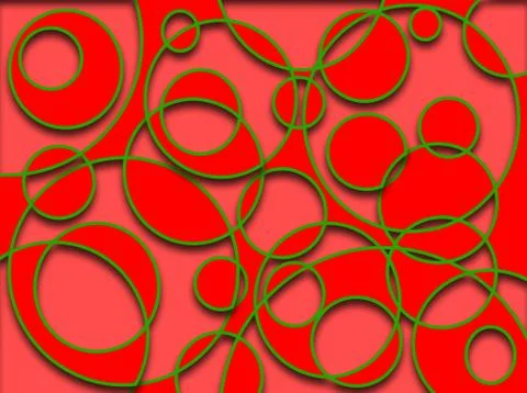 Circles Cut-out Red Stock Illustration