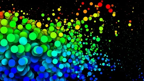 Circles decrease and increase in waves. 4k looped seamless abstract background Stock Footage 125757350