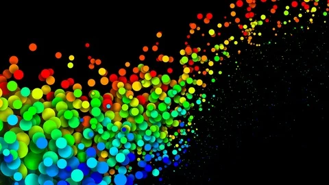 Circles decrease and increase in waves. 4k looped seamless abstract background Stock Footage 125757484