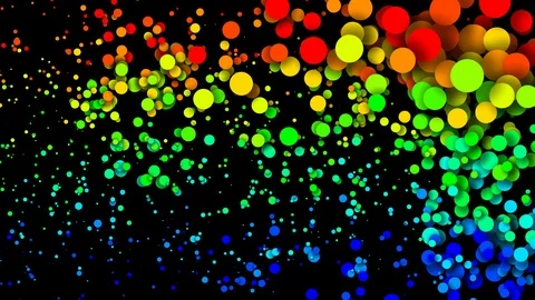 Circles decrease and increase in waves. 4k looped seamless abstract background Stock Footage 125757849