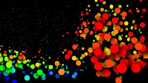 Circles decrease and increase in waves. 4k looped seamless abstract background Stock Footage 125758136