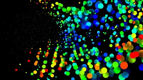 Circles decrease and increase in waves. 4k looped seamless abstract background Stock Footage 125758369