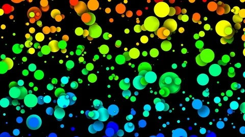 Circles decrease and increase in waves. 4k looped seamless abstract background Stock Footage 130039679