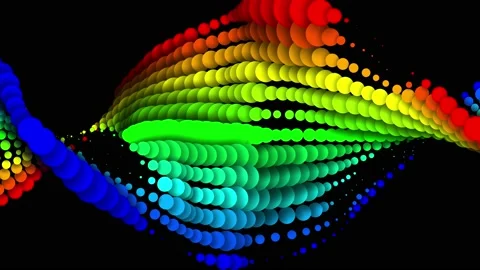 Circles decrease and increase in waves. 4k looped seamless abstract background Stock Footage 140116962