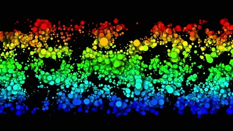 Circles decrease and increase in waves. 4k looped seamless abstract background Stock Footage 140117253