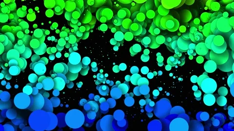 Circles decrease and increase in waves. 4k looped seamless abstract background Stock Footage 140117307