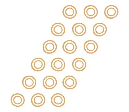 Circles in diagonal shape. Vector illustration. Geometry shape Stock Illustration