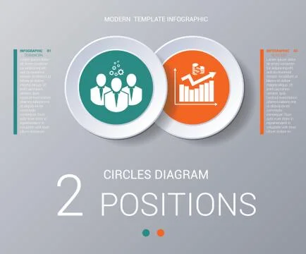 Circles diagram Elements Template infographics 2 positions イラスト素材